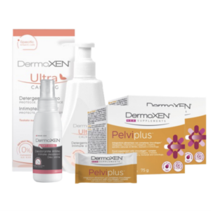 Naisten intiimterveyden paketti: PelviPlus, Ultracalming intiimipesugeeli ja Soft Cool intiimideodorantti päivittäiseen mukavuuteen